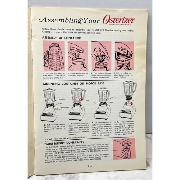 Osterizer Blender Spin Cookery Cookbook Vintage 1972 Recipes Oster Instructions - Picture 3 of 8